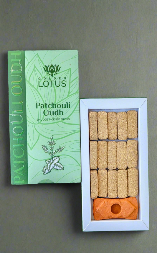 Golden Lotus - Brick Incense - Patchouli Oudh