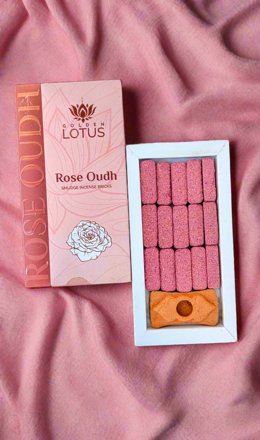 Golden Lotus - Brick Incense - Rose Oudh